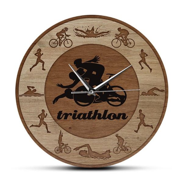 wall clocks triathlon silhouettes wood texture acrylic print clock swimming cycling running sports home decor triathletes gift
wall clocks triathlon silhouettes wood texture acrylic print clock swimming cycling running sports home decor triathletes gift