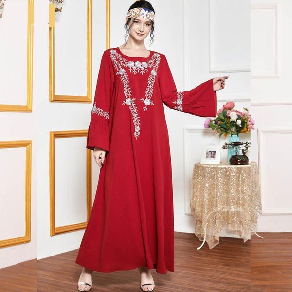 ethnic clothing 2021 moroccan kaftan women's style pleated flared sleeves red embroidery elegant dress muslim casual long skirt
ethnic clothing 2021 moroccan kaftan women's style pleated flared sleeves red embroidery elegant dress muslim casual long skirt