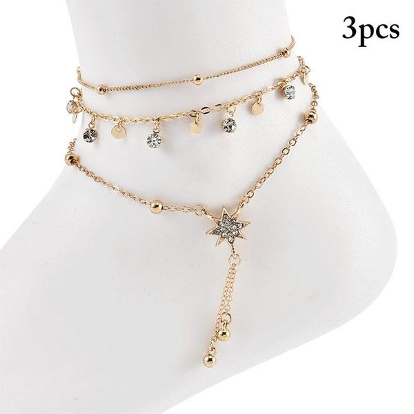 anklets 3pcs ankle chain stars pendant anklet beaded 2021 summer beach foot jewelry fashion style for women, Red;blue
anklets 3pcs ankle chain stars pendant anklet beaded 2021 summer beach foot jewelry fashion style for women, Red;blue