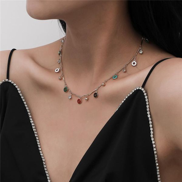 chokers retro elegant temperament and micro inlaid zircon necklace for women fashionable all-match color circle pendant jewelry, Golden;silver
chokers retro elegant temperament and micro inlaid zircon necklace for women fashionable all-match color circle pendant jewelry, Golden;silver
