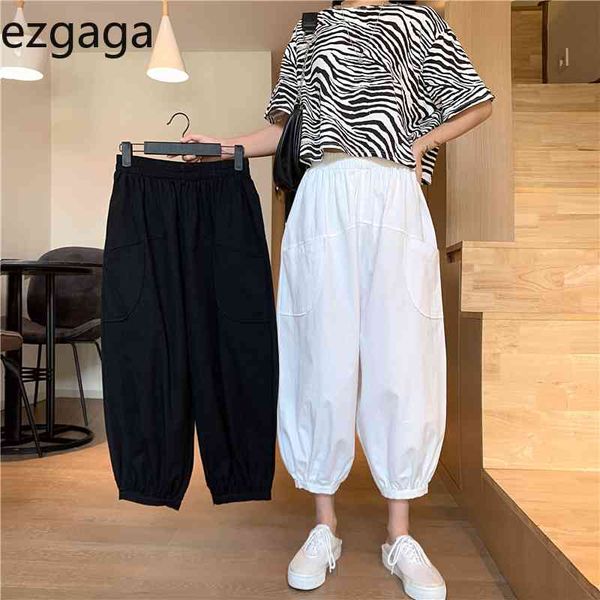 ezgaga casual wide leg pants women summer solid korean fashion jogger pockets high waist long trouser loose sweatpants 210430, Black;white
ezgaga casual wide leg pants women summer solid korean fashion jogger pockets high waist long trouser loose sweatpants 210430, Black;white