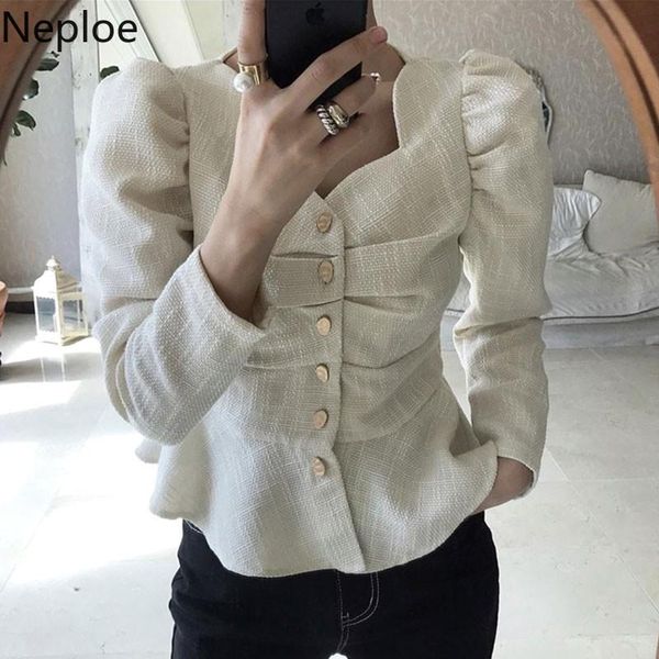 neploe korean chic women blouses blusas mujer de moda 2021 temperament square collar shirt sleeve slim blouse women's & shir shirts, White
neploe korean chic women blouses blusas mujer de moda 2021 temperament square collar shirt sleeve slim blouse women's & shir shirts, White