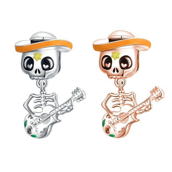 1pcs cute skull guitar pendant diy beads adapting to original pandora charm bracelet ladies jewelry making gifts, Silver
1pcs cute skull guitar pendant diy beads adapting to original pandora charm bracelet ladies jewelry making gifts, Silver