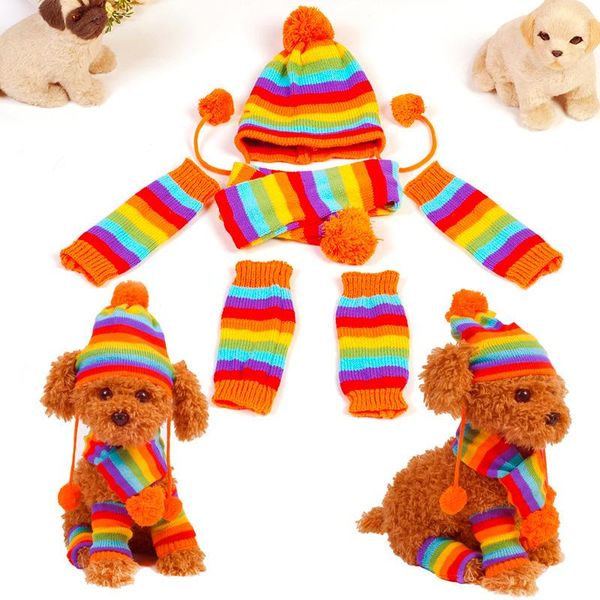 colors knitted dog hat scarf set soft leg warmer puppy clothing winter warm clothes for small dogs xs-l apparel
colors knitted dog hat scarf set soft leg warmer puppy clothing winter warm clothes for small dogs xs-l apparel
