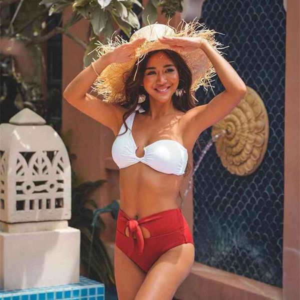 womens white asymmetric ring centre high waist knot red bottom bikini designer bathing suit two piece swimsuitby air
womens white asymmetric ring centre high waist knot red bottom bikini designer bathing suit two piece swimsuitby air