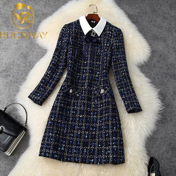 lady fashion vintage tweed dress women's fall winter 2021 british short long sleeve elegant vestidos casual dresses, Black;gray
lady fashion vintage tweed dress women's fall winter 2021 british short long sleeve elegant vestidos casual dresses, Black;gray