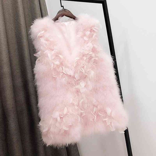 leather 4xl 5xl 6xl autumn winter women medium long ostrich feather vests plus size patchwork real fur sleeveless jackets a171, Black
leather 4xl 5xl 6xl autumn winter women medium long ostrich feather vests plus size patchwork real fur sleeveless jackets a171, Black