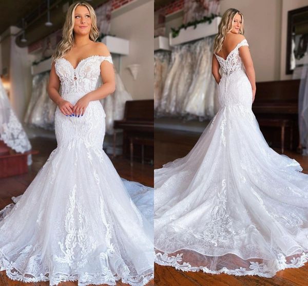 vintage off the shoulder mermaid wedding gowns 2021 lace appliqued court train bridal dress backless vestidos de novia pllus size marriage r, White
vintage off the shoulder mermaid wedding gowns 2021 lace appliqued court train bridal dress backless vestidos de novia pllus size marriage r, White