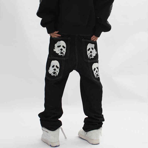 dark face printed jeans men's ins high street fashion brand casual straight pants trend slim, Blue
dark face printed jeans men's ins high street fashion brand casual straight pants trend slim, Blue