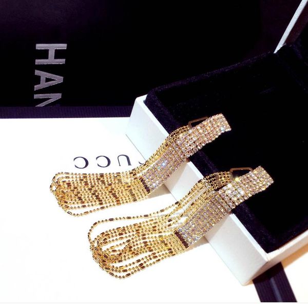 crystal long tassel dangle earrings for women s925 sterling silver needle evening earrings
crystal long tassel dangle earrings for women s925 sterling silver needle evening earrings