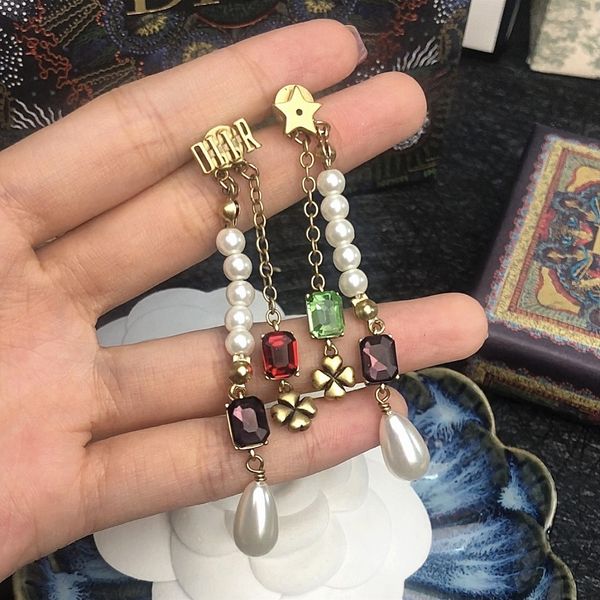 design jewelry 2148 gold diamond crystal inlaid with water drop pearl pendant chain long earrings, Silver
design jewelry 2148 gold diamond crystal inlaid with water drop pearl pendant chain long earrings, Silver