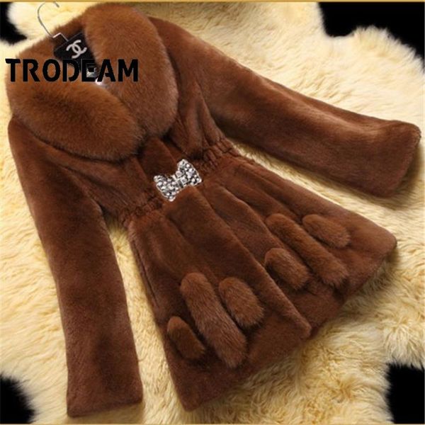 women's fur & faux trodeam trendy coat women autumn winter furry elegant casual middle length long-sleeved thick warm slim jackets, Black
women's fur & faux trodeam trendy coat women autumn winter furry elegant casual middle length long-sleeved thick warm slim jackets, Black
