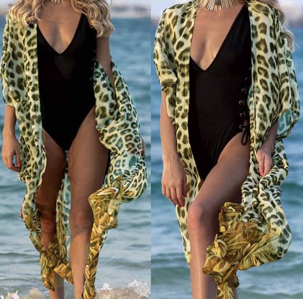 women's swimwear 2021 chiffon leopard kimono cardigan tunics for beach women swimsuit cover-ups woman cover up beachwear dress vestidos, White;black
women's swimwear 2021 chiffon leopard kimono cardigan tunics for beach women swimsuit cover-ups woman cover up beachwear dress vestidos, White;black