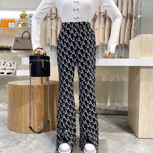 brand original design 2021 high-waisted print wide- slimming bell bottoms with slit buttons and flooring pants women's & capris, Black;white
brand original design 2021 high-waisted print wide- slimming bell bottoms with slit buttons and flooring pants women's & capris, Black;white