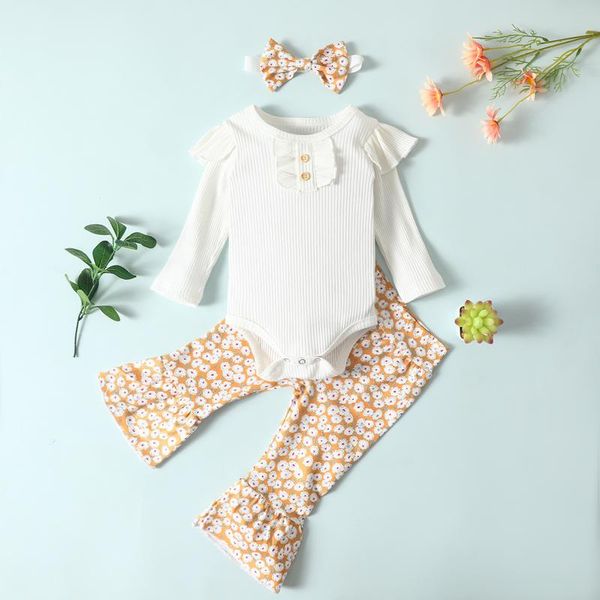 baby & children's 0-24m baby's clothing set long sleeve romper and print daisy pants headwear suit for toddler girls sets, White
baby & children's 0-24m baby's clothing set long sleeve romper and print daisy pants headwear suit for toddler girls sets, White