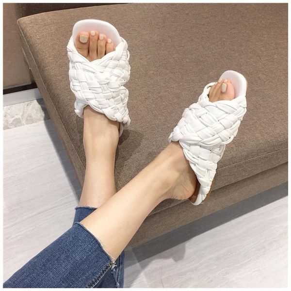 slippers 2021 summer women slipper brand weave ladies sandal shoes low open toe flat casual slides beach flip flops big size 35-42, Black
slippers 2021 summer women slipper brand weave ladies sandal shoes low open toe flat casual slides beach flip flops big size 35-42, Black