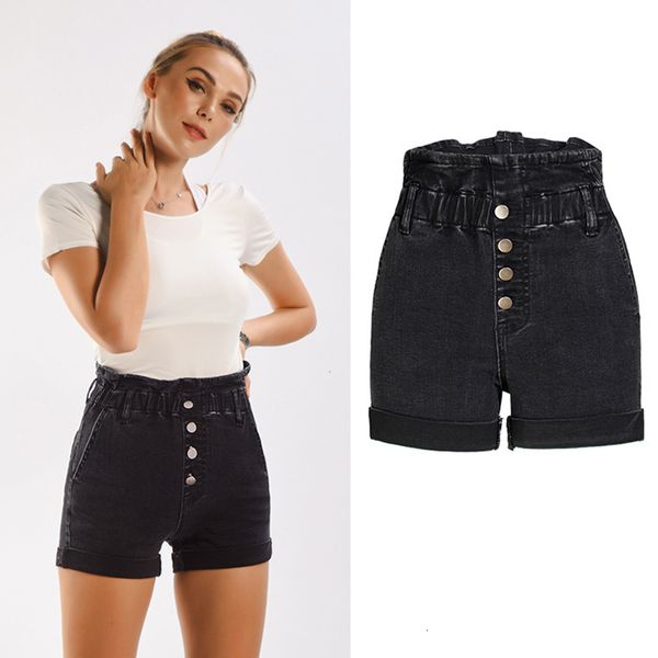 jeans plus size short high waisted black pleated jeans women elastic waist cuffs washed cotton denim shorts, Blue
jeans plus size short high waisted black pleated jeans women elastic waist cuffs washed cotton denim shorts, Blue