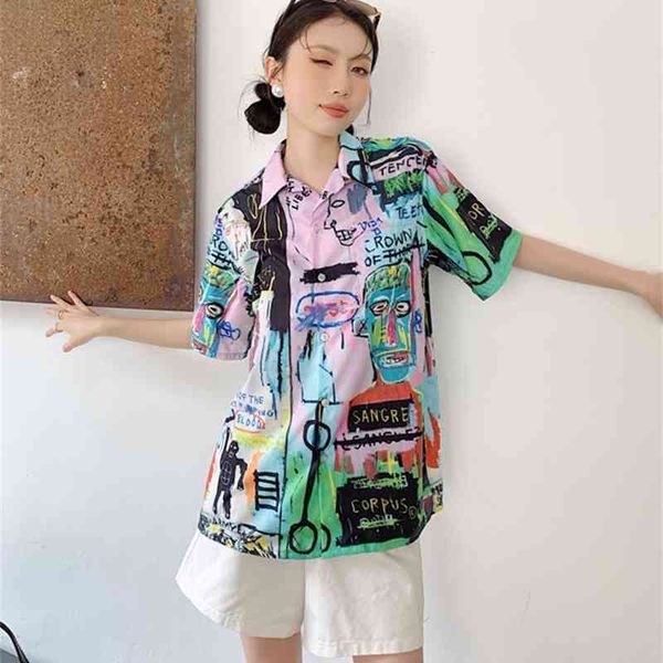 women's blouses & shirts graffiti green button up summer designer short sleeve color block fashion hawaiian shirt women blouse, White
women's blouses & shirts graffiti green button up summer designer short sleeve color block fashion hawaiian shirt women blouse, White