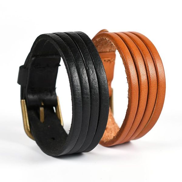 tennis 2021 fashion punk adjustable length double layer genuine leather bracelet women men jewelry wrap wristband, Golden;silver
tennis 2021 fashion punk adjustable length double layer genuine leather bracelet women men jewelry wrap wristband, Golden;silver