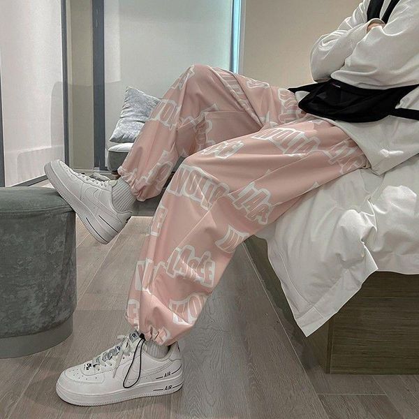 men's pants pink sports trendy straight tube loose 2021 spring drop feeling thin versatile harlan leggings, Black
men's pants pink sports trendy straight tube loose 2021 spring drop feeling thin versatile harlan leggings, Black