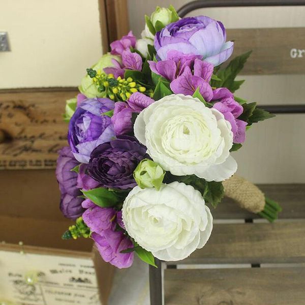 bouquet artificial purple rose flowers bride holding wedding decoration office home fake decorative & wreaths
bouquet artificial purple rose flowers bride holding wedding decoration office home fake decorative & wreaths