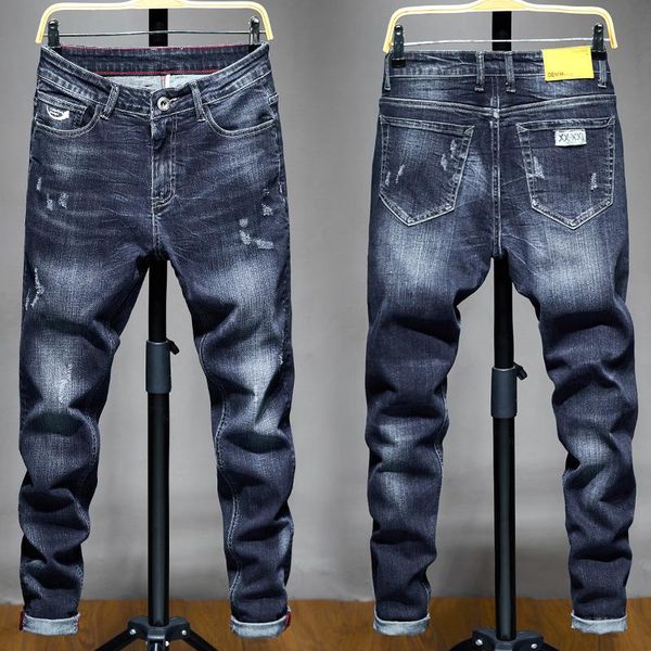 men's jeans slim casual long pants stretch mid-waist straight leg large size, Blue
men's jeans slim casual long pants stretch mid-waist straight leg large size, Blue