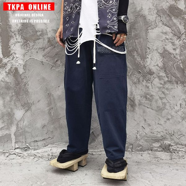 tkpa embroidery pocket stitching casual pants men's loose high street fashion brand loose wide leg straight pants, Black
tkpa embroidery pocket stitching casual pants men's loose high street fashion brand loose wide leg straight pants, Black