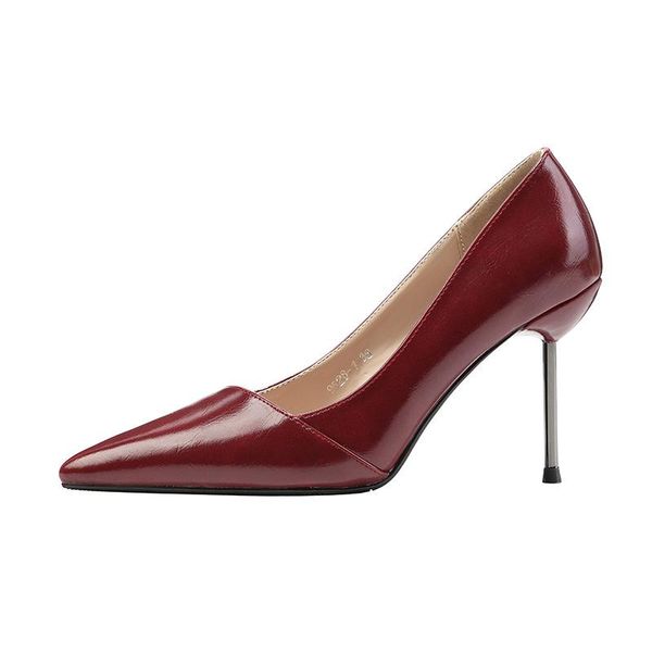 dress shoes 9cm pumps korean style high-heeled club women's single with professional ol temperament, Black
dress shoes 9cm pumps korean style high-heeled club women's single with professional ol temperament, Black