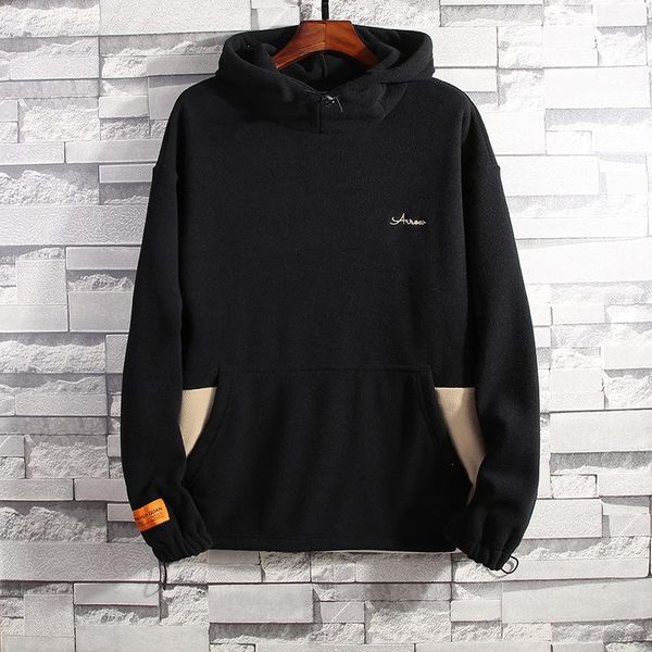 plus size 5xl men fashion solid color plain patchwork polar fleece pullover hoodies men's & sweatshirts, Black
plus size 5xl men fashion solid color plain patchwork polar fleece pullover hoodies men's & sweatshirts, Black