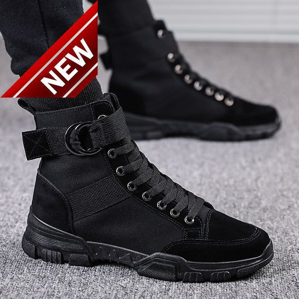 2021 new men's casual martin winter work locomotive korean high shoes fashion short boots trend, Black
2021 new men's casual martin winter work locomotive korean high shoes fashion short boots trend, Black