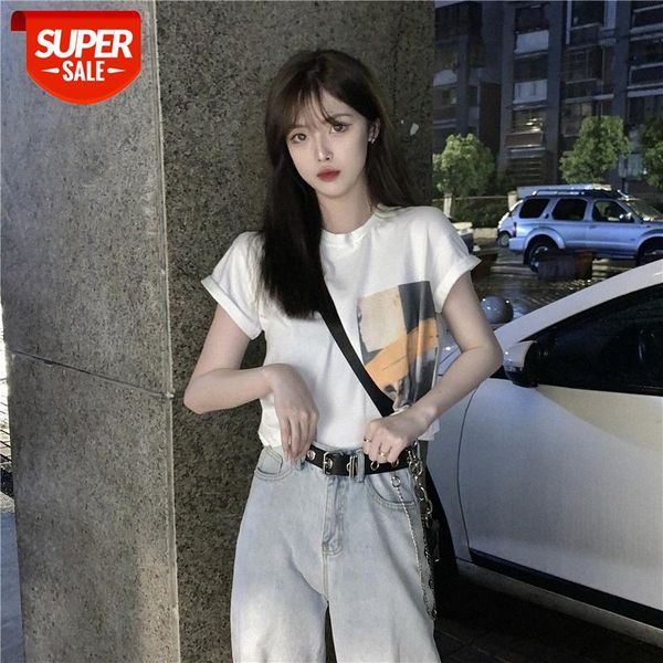new korean version of net celebrity western-style print short-sleeved t-shirt women loose and thin clothes trend #5p63, White
new korean version of net celebrity western-style print short-sleeved t-shirt women loose and thin clothes trend #5p63, White