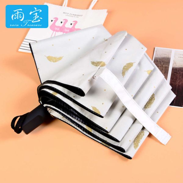 yubao umbrella black glue sunscreen creative gilded sunny and rainy three fold sun advertising
yubao umbrella black glue sunscreen creative gilded sunny and rainy three fold sun advertising