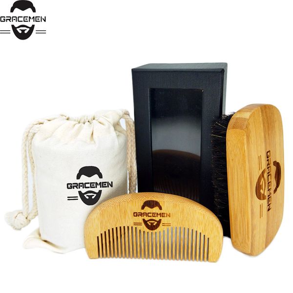 moq 100 sets oem custom logo eco-friendly bamboo hair / beard care kit with bag & box for gentlemen mustache beards hairs brush and comb set, Silver
moq 100 sets oem custom logo eco-friendly bamboo hair / beard care kit with bag & box for gentlemen mustache beards hairs brush and comb set, Silver