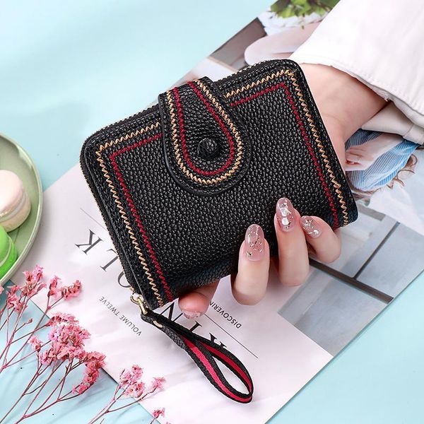 wallets women's wallet fashion organ card bag short retro stripe leather clutch coin luxury1, Red;black
wallets women's wallet fashion organ card bag short retro stripe leather clutch coin luxury1, Red;black