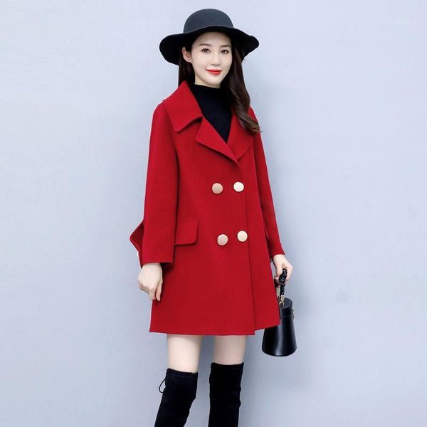 women's wool & blends version loose temperament age reduction fashionable tweed coat small autumn and winter woollen 2021, Black
women's wool & blends version loose temperament age reduction fashionable tweed coat small autumn and winter woollen 2021, Black