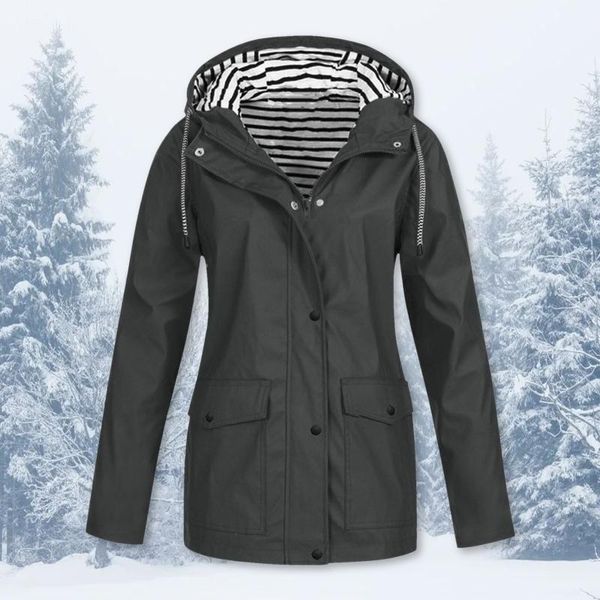 women's jackets women casual solid winter jacket outdoor plus size hooded windproof watertight pockets trench coat female overcoats, Black;brown
women's jackets women casual solid winter jacket outdoor plus size hooded windproof watertight pockets trench coat female overcoats, Black;brown