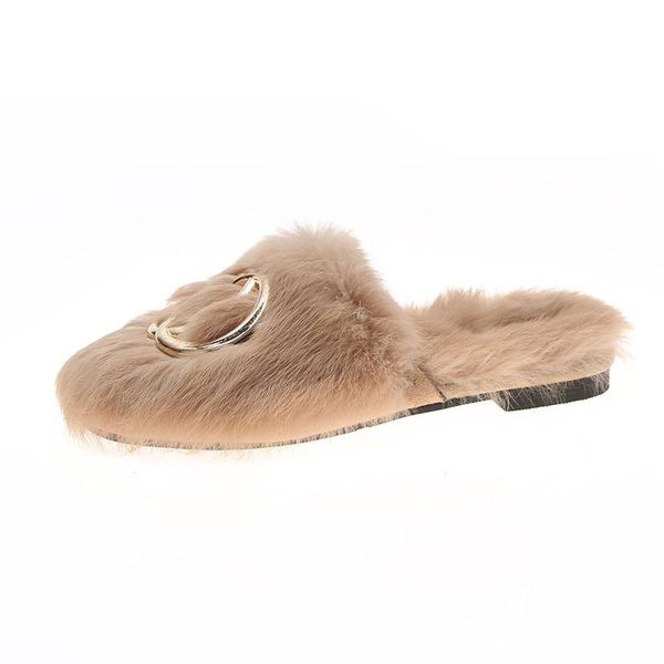 slippers women's furry fur non-slip fashion indoor flat flip flops beach zapatos mujer, Black
slippers women's furry fur non-slip fashion indoor flat flip flops beach zapatos mujer, Black