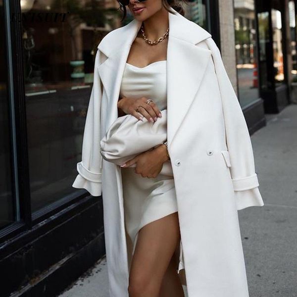 women's wool & blends autumn winter women chic elegant coats long sleeve solid color outwear ladies overcoat female turn down collar co, Black
women's wool & blends autumn winter women chic elegant coats long sleeve solid color outwear ladies overcoat female turn down collar co, Black