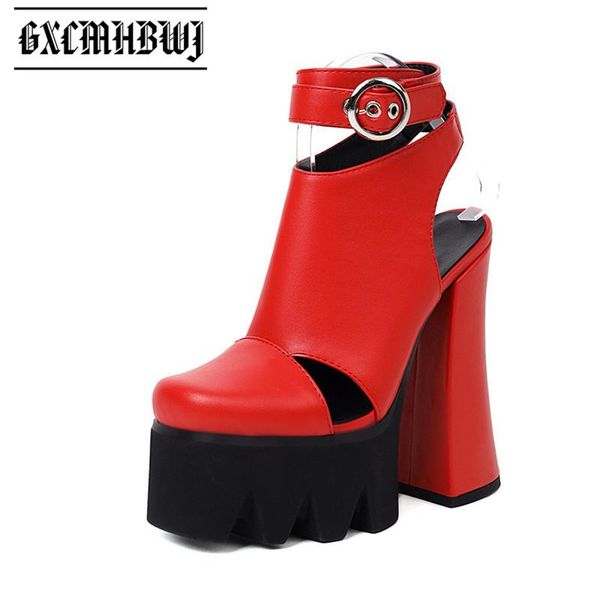 punk gothic style ankle strap women sandals super chunky high heel 15cm lady shoes summer hollow out red party dress, Black
punk gothic style ankle strap women sandals super chunky high heel 15cm lady shoes summer hollow out red party dress, Black