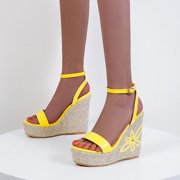 fashion summer flower decorative wedges ladies sandals open toe women shoes thick bottom high heels large size 35-48 dress, Black
fashion summer flower decorative wedges ladies sandals open toe women shoes thick bottom high heels large size 35-48 dress, Black