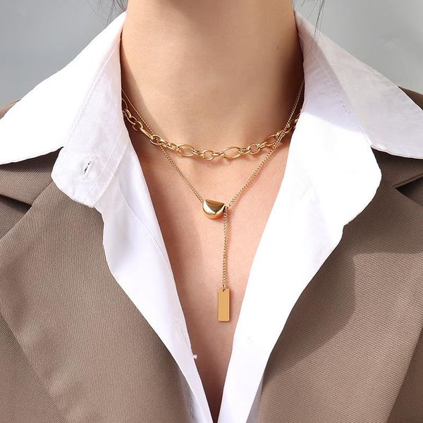 pendant necklaces 2021 design heart necklace for women gold bean double layered tassel clavicle chains summer neck jewelry color, Silver
pendant necklaces 2021 design heart necklace for women gold bean double layered tassel clavicle chains summer neck jewelry color, Silver