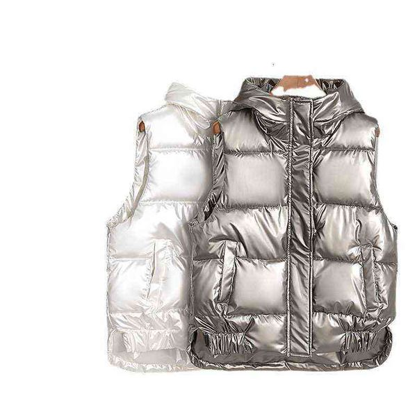 2021 cotton vest women's autumn and winter korean version short hooded shawl warm down cotton et vest, Black;white
2021 cotton vest women's autumn and winter korean version short hooded shawl warm down cotton et vest, Black;white