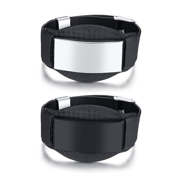 bangle 2021 fashion stainless steel curved brand microfiber leather material and can be engraved bracelet for men' accessories, Black
bangle 2021 fashion stainless steel curved brand microfiber leather material and can be engraved bracelet for men' accessories, Black