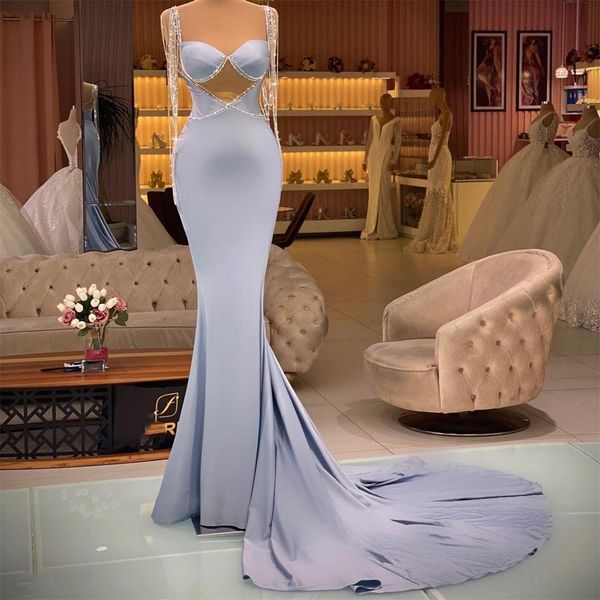 elegant mermaid evening dresses sheer hollow out prom gowns spaghetti straps beading party second reception dress 2022, Black;red
elegant mermaid evening dresses sheer hollow out prom gowns spaghetti straps beading party second reception dress 2022, Black;red