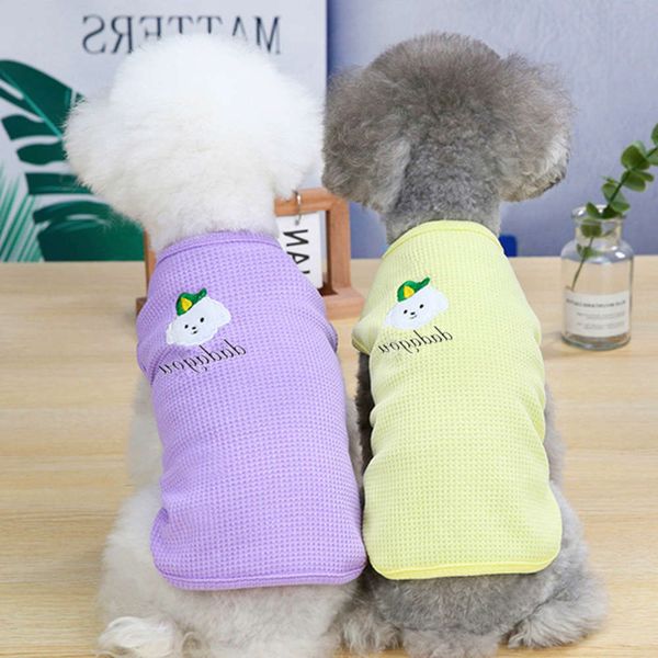 the dog clothes spring and pet summer 21 embroidered dog vest clothing 
the dog clothes spring and pet summer 21 embroidered dog vest clothing