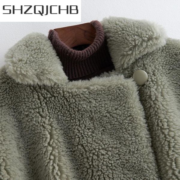 women's fur & faux shzq real coat female elegant winter sheep shearing jacket women clothes 2021 korean thick warm short hiver f33612, Black
women's fur & faux shzq real coat female elegant winter sheep shearing jacket women clothes 2021 korean thick warm short hiver f33612, Black