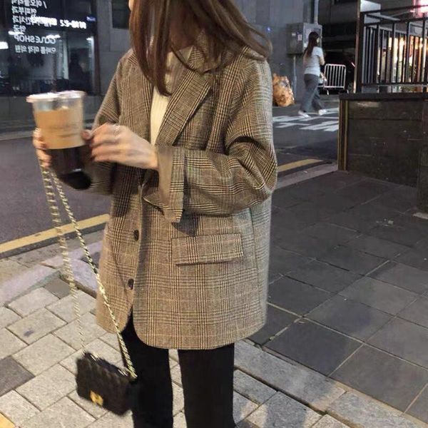 women's suits & blazers 2021 fashion clothing full plaid for women jacket, White;black
women's suits & blazers 2021 fashion clothing full plaid for women jacket, White;black
