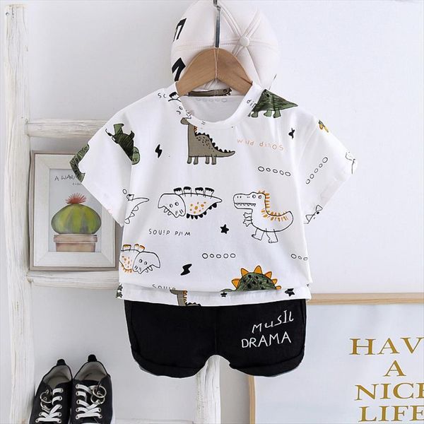 2pcs kids baby clothes set for boys cut cartoon summer infant clothing suit dinosaur t shirt toddler 1 2, White
2pcs kids baby clothes set for boys cut cartoon summer infant clothing suit dinosaur t shirt toddler 1 2, White
