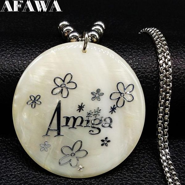 pendant necklaces friend amiga stainless steel choker necklace women silver color shell pendants jewelry gift collares largos n18266
pendant necklaces friend amiga stainless steel choker necklace women silver color shell pendants jewelry gift collares largos n18266