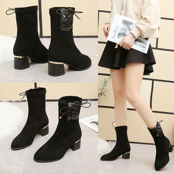 boots 2021 women's fashion autumn high-heel round head zipper lace-up ankle casual square heel, Black
boots 2021 women's fashion autumn high-heel round head zipper lace-up ankle casual square heel, Black